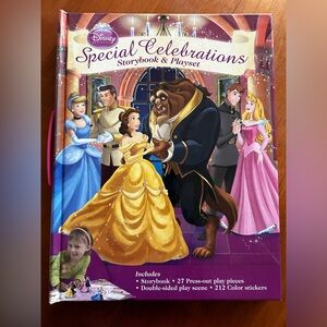 Disney Princess Special Celebrations Storybook & Playset (2011) Like New